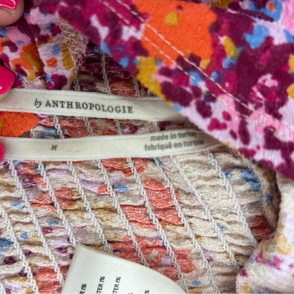 🌸Anthropologie Flutter Hem Floral Top - M🌸 - Picture 9 of 9
